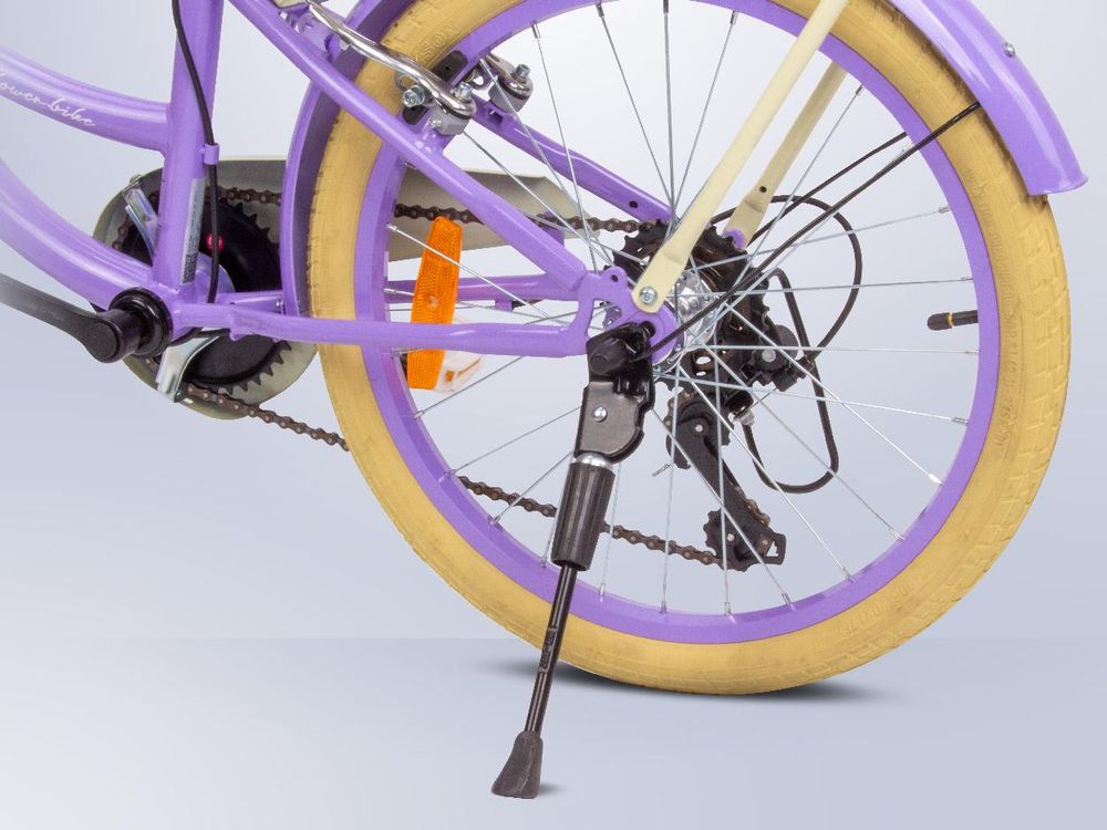 Bicicletta per bambini da 6 anni 20 pollici Bicicletta per bambini Bicicletta per bambine a 6 velocità Simano Flower Bike lavanda Sun Baby