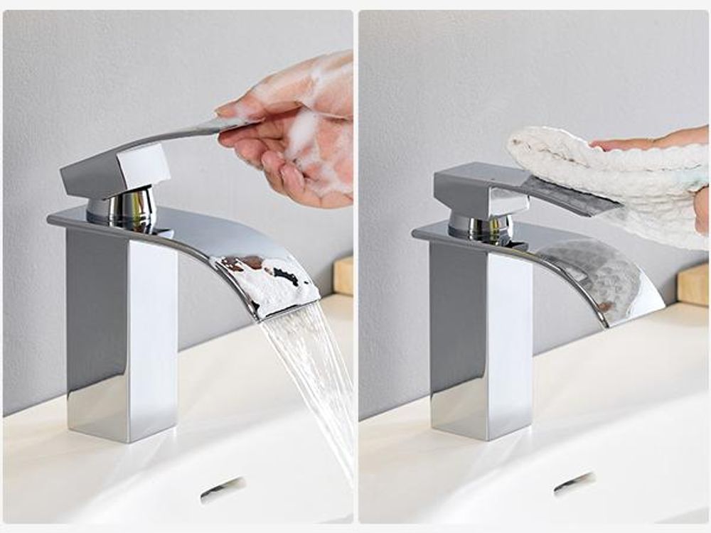 CECIPA MAX Wasserhahn Bad Schwarz,Wasserfall Waschtischarmatur Einhandmischer Armatur Waschbecken mit Auslauf Höhe 85 MM,Wassersparend, Energiesparend