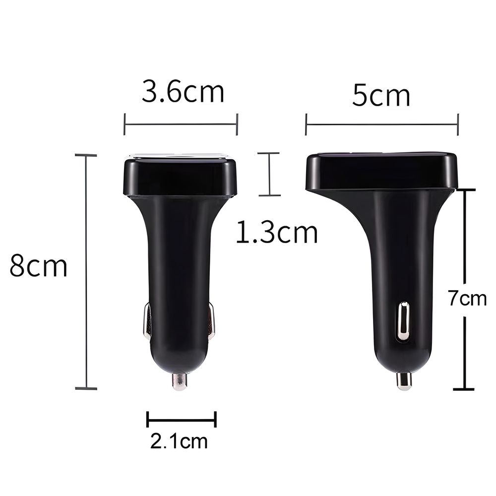 Bluetooth FM Transmitter für Auto Rot Leuchte Drahtloser Radio Kfz-Empfänger Adapter mit Freisprecheinrichtung Dual USB Ladegerät 5V 3.4A Retoo