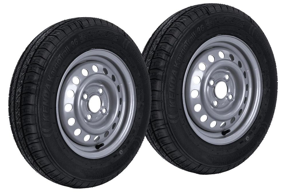 KENDA 2er Set Anhängerräder 155/80 R13 für PKW-Anhänger und Caravan