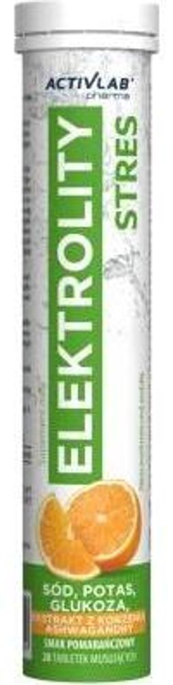 Activlab Elektrolyte Orange – 20 Brausetabletten gegen Stress, mit Ashwagandha