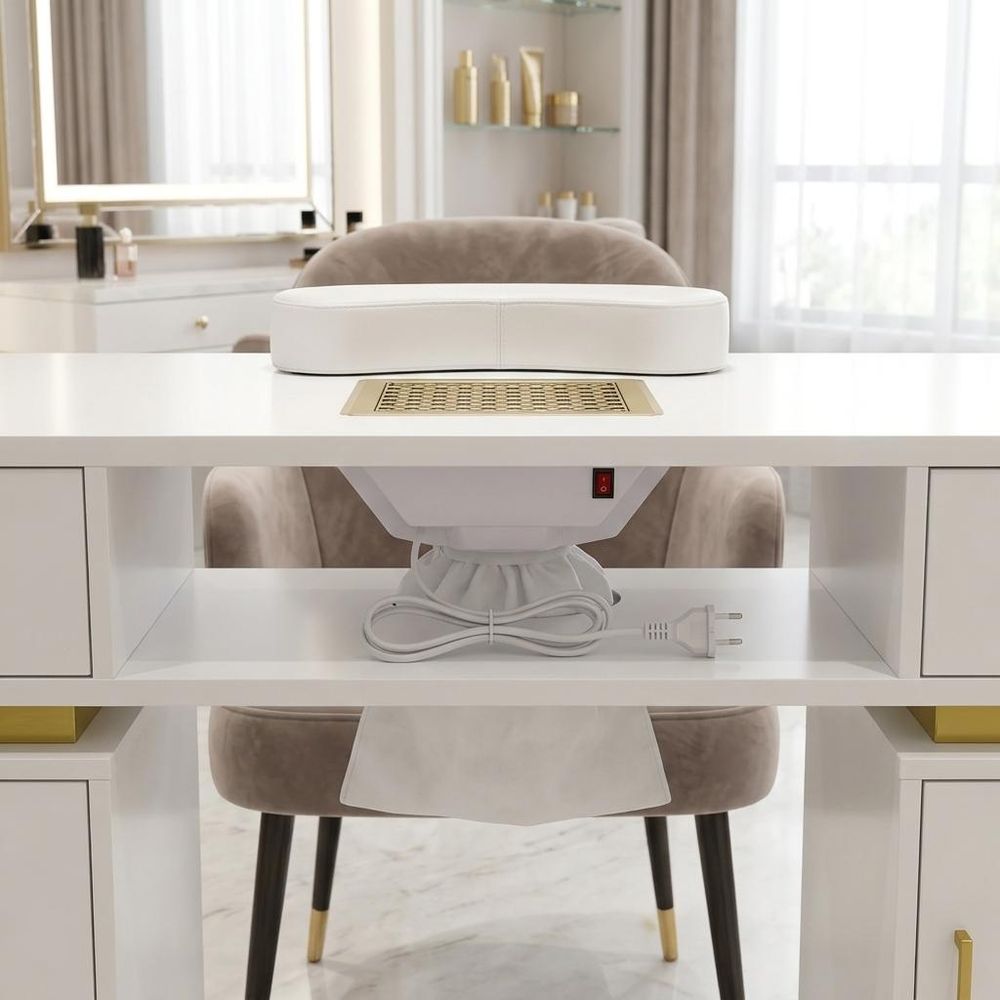 Biurko stolik kosmetyczny do manicure z pochłaniaczem pyłu do salonu SPA