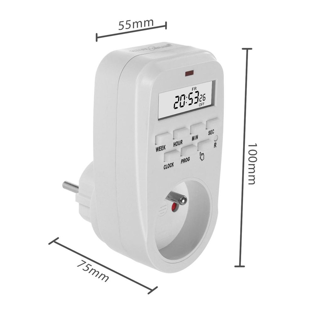 GreenBlue GB362 E digitale Zeitschaltuhr maximale Last 16A IP20