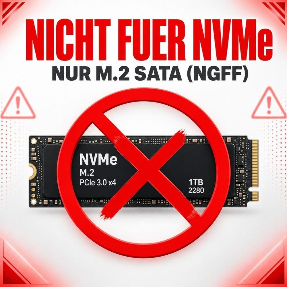 Nur SATA – kein NVMe