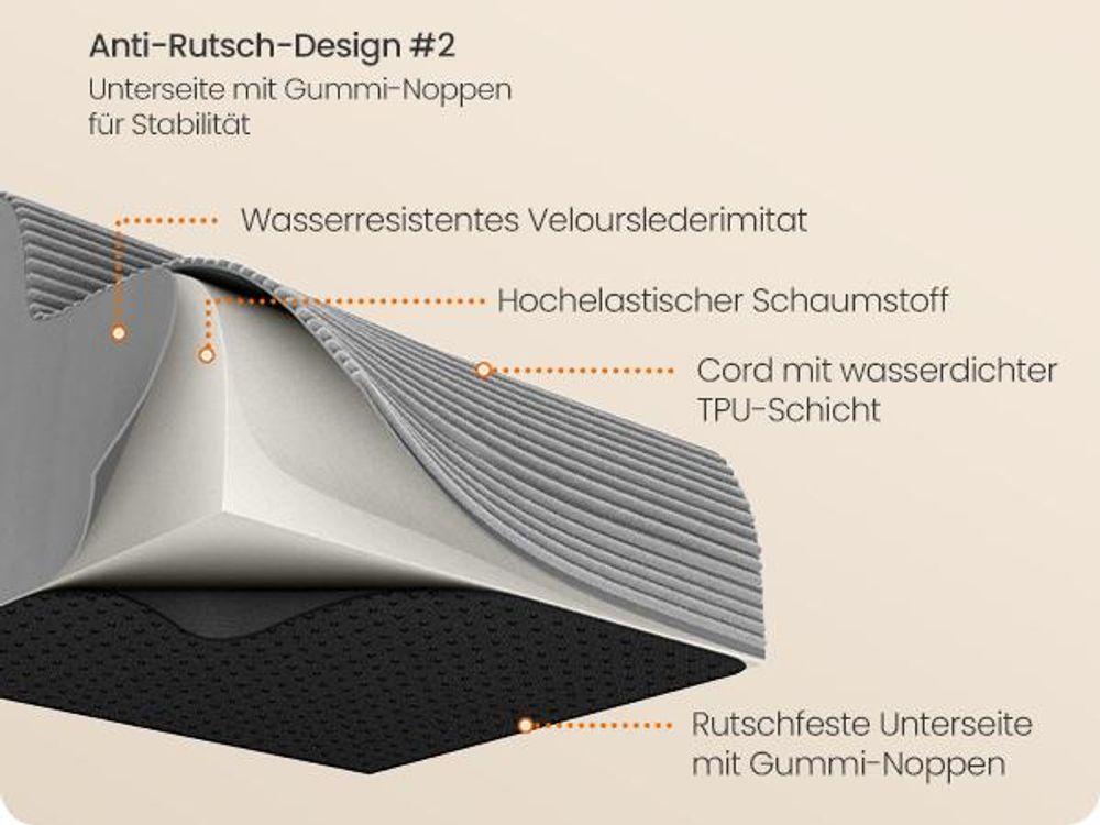 2-stufig-Haustiertreppe, für Bett, Sofa, wasserdichte Katzentreppe, rutschfest