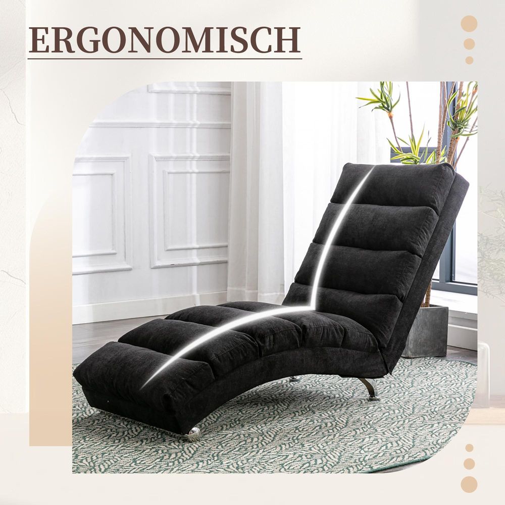 STILVORA Massagesessel mit Fernbedienung– Verstellbarer Relaxsessel mit 5 Massagefunktionen,Massage-Langsessel für Wohnzimmer,Schwarz