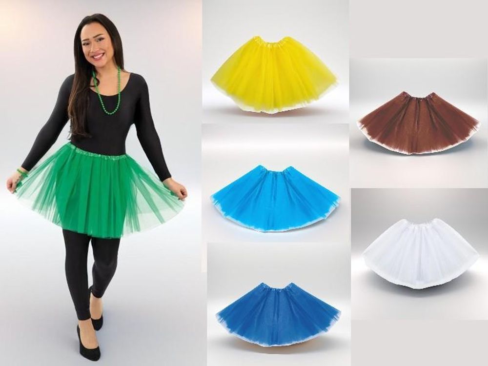 Tüllrock Damen Kostüm Tutu Petticoat Party Ballett Rockabilly Tanz Rock (gelb)