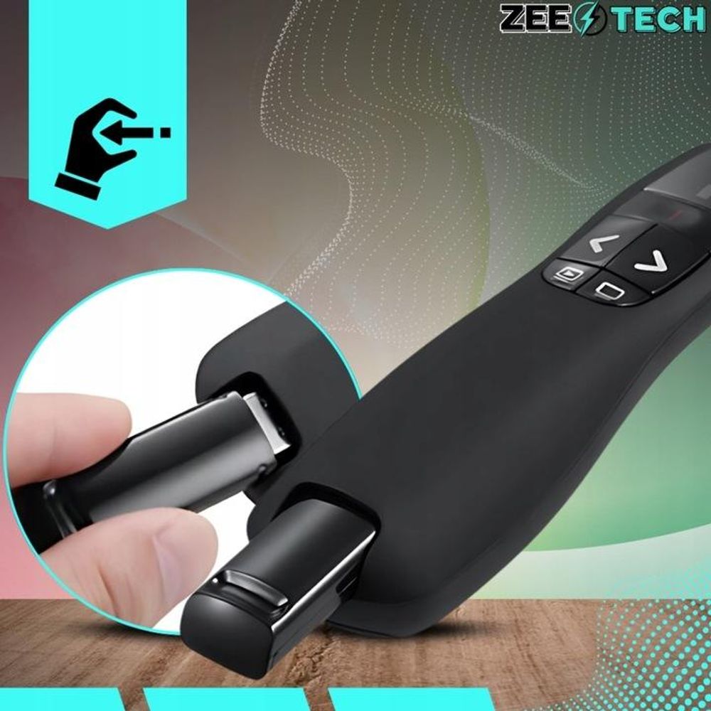 LASERPOINTER FÜR PRÄSENTATIONEN PRESENTER REICHWEITE 35 m USB LASER + 2 BATTERIEN