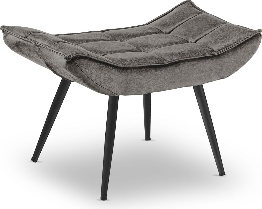 M MCombo Sitzhocker Fußstütze mit Metallbeinen, Eleganter Hocker Ottoman Schminktisch für Wohnzimmer Schlafzimmer, Quadratisch 40 * 69 cm, 4779-2 (Dunkelgrau-Mikrofaser)