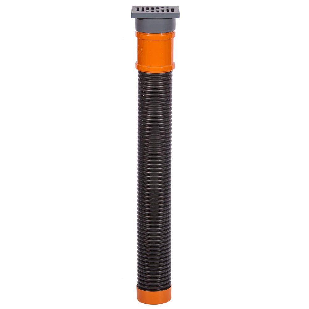 SPEEDPLANT Sickerschacht Regenwasser 110 mm x Länge 1m - Drainagerohr Hofablauf Bodenablauf 15 x 11 cm - Entwässerungsrinne Terrasse Regensinkkasten - Drainage Versickerungsschacht Laubschutz