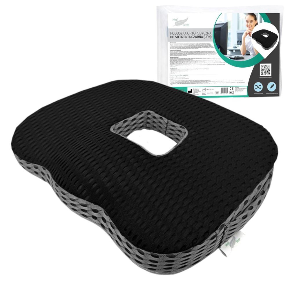 Sedací polštář s otvorem z paměťové pěny, design od Medi Sleep