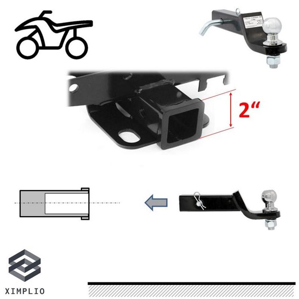 Anhängerkupplung Einschub Adapter +15mm für 2 Zoll Receiver für Linhai UTV 700