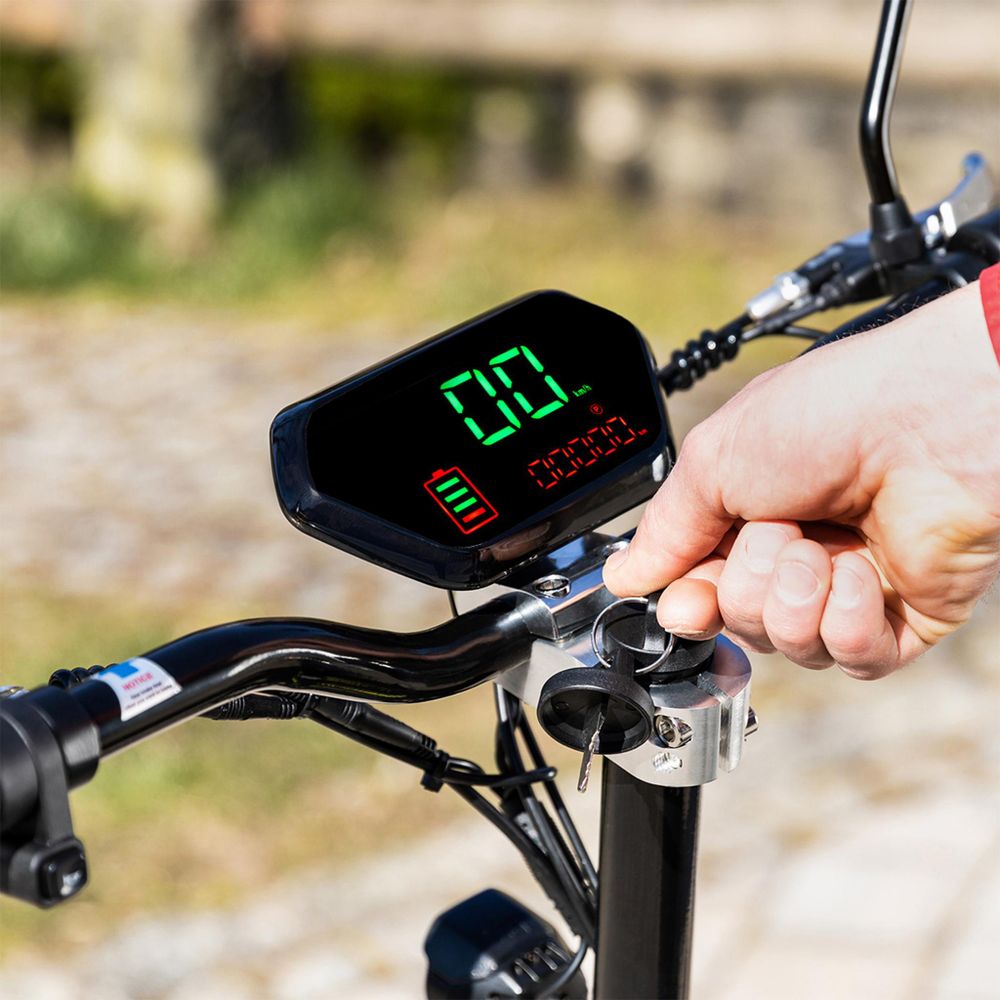 eFlux E-Scooter Street 20 Pro | Scooter Klappbar - Elektro Roller - Straßenzulassung - Sitz höhenverstellbar - E-Roller - 20 km/h - 500 W (Schwarz)