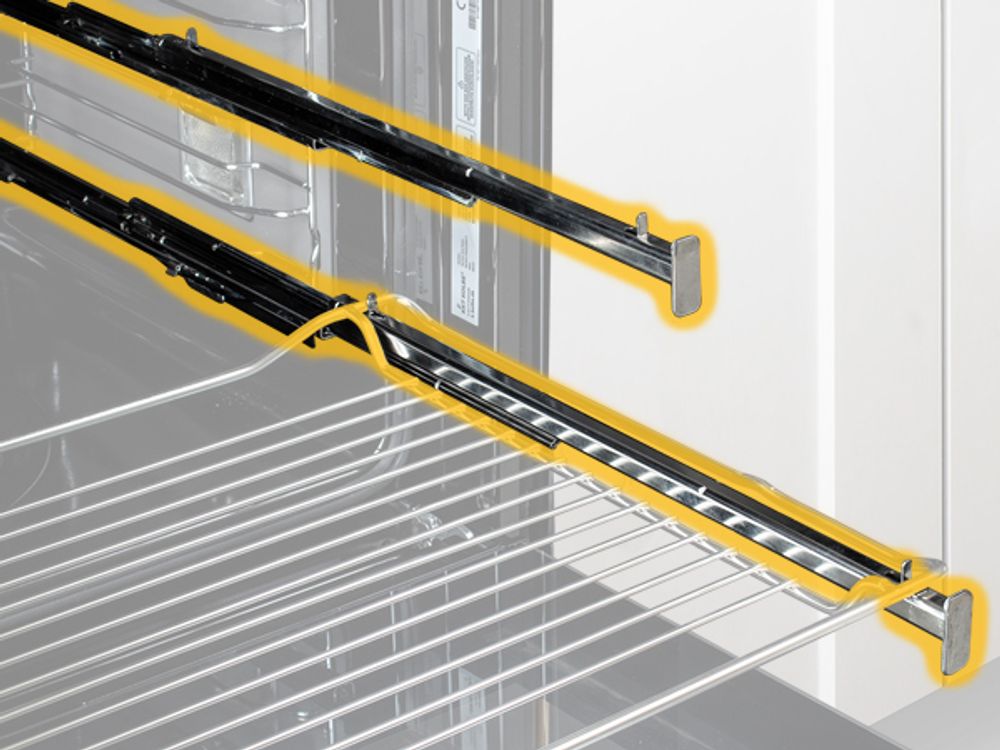 2x Teleskopvollauszüge des Einbau-Backofens EB8016ED