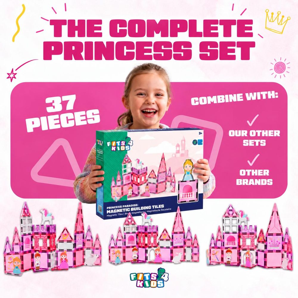Zawartość zestawu klocków magnetycznych Fits4Kids