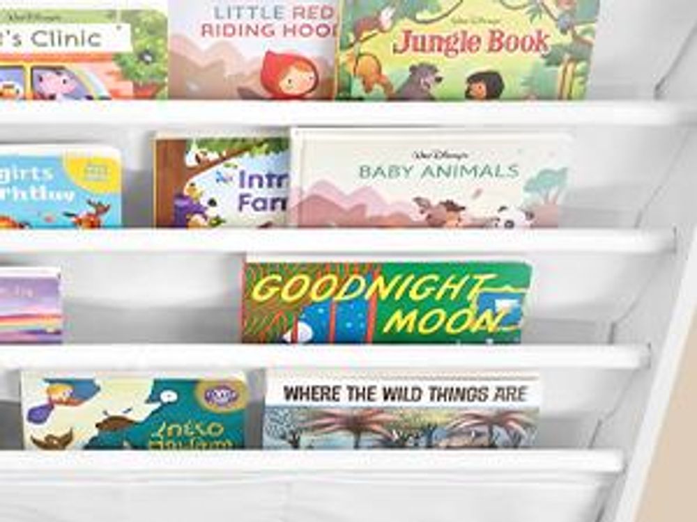 SONGMICS Kinderregal Bücherregal mit 4 Ebenen Sicher und Stabil für Kinderzimmer 62,4 x 25 x 60 cm Weiß