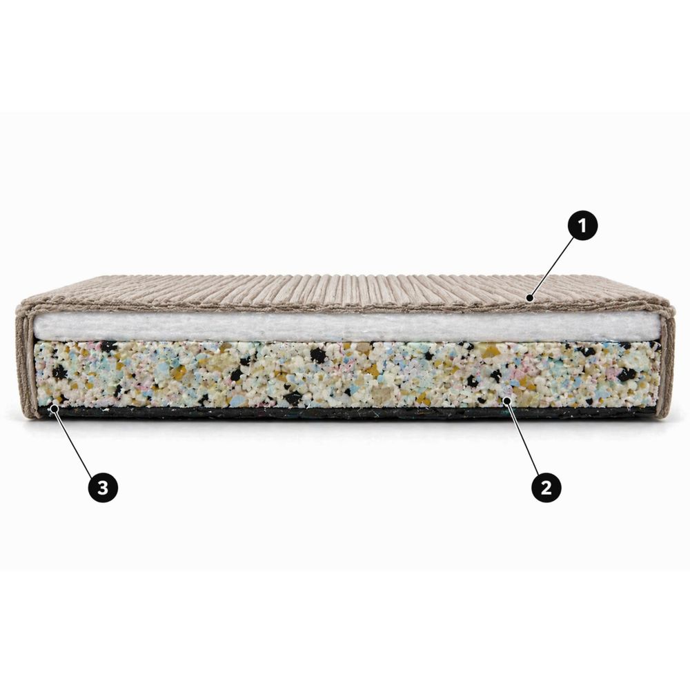 Hundebett Hundekissen Hundematte Cord Xl 120X80 Cm Beige