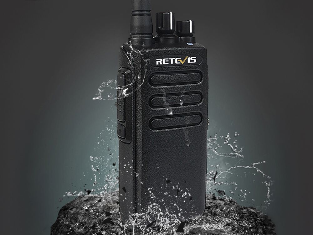 Retevis RT81 Funkgeräte Große Reichweit, DMR Radio, IP67 Wasserdicht, Digital Analog Klarer Klang, 2200mAh Industrial Walkie Talkies für die Fertigung