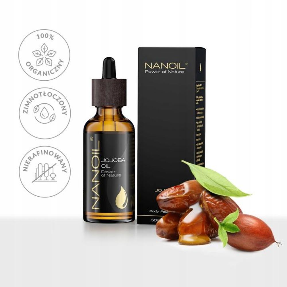 Nanoil Jojoba Oil Olejek jojoba do pielęgnacji włosów i ciała, 50ml