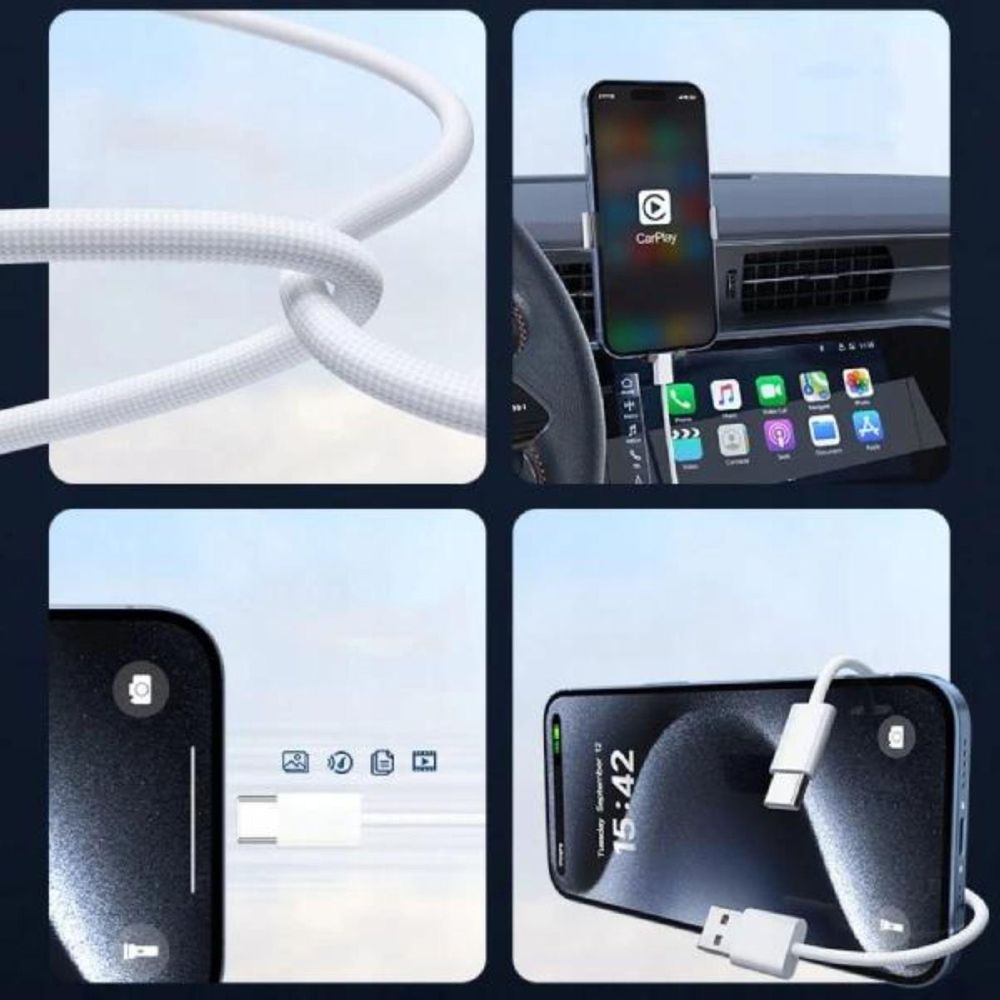 Kabel do ładowania - kabel USB-A do USB-C - do ładowania - 2 m - Przejściówka - przedłużacz