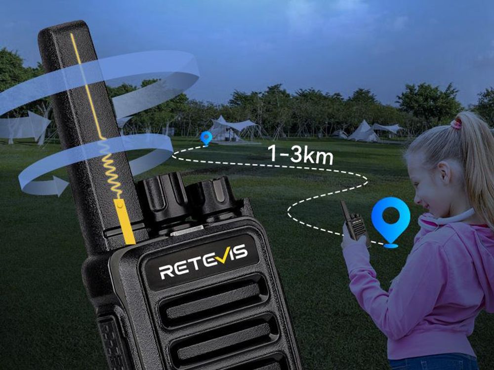 Retevis RT668 Funkgerät Großer Reichweite, PMR446 Walkie Talkie für Erwachsene, Handfunkgerät mit VOX  Energiesparfunktion für Familien, Camping