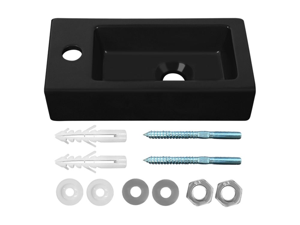DeerValley DV-1V0091R rechteckig waschbecken klein, mini waschbecken，Keramik waschbecken badezimmer， kleines waschbecken ​klein ​(rechte Hand）
