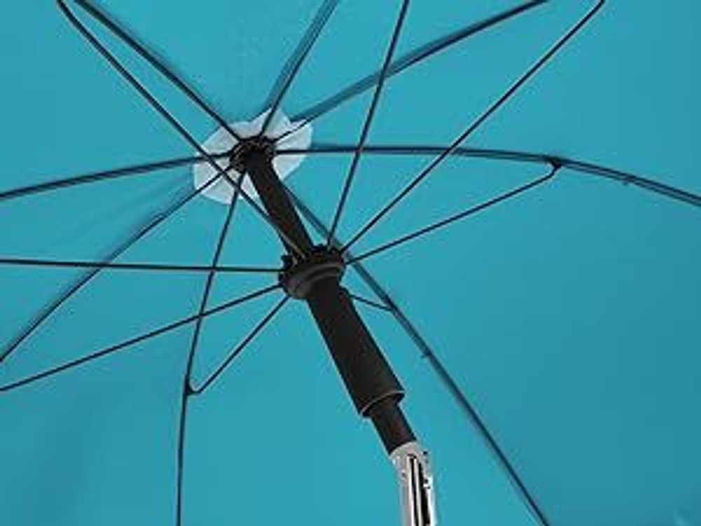 WOLTU Sonnenschirm Strandschirm UV-beständig, höhenverstellbar, 45° knickbar, rund, Blau 175cm