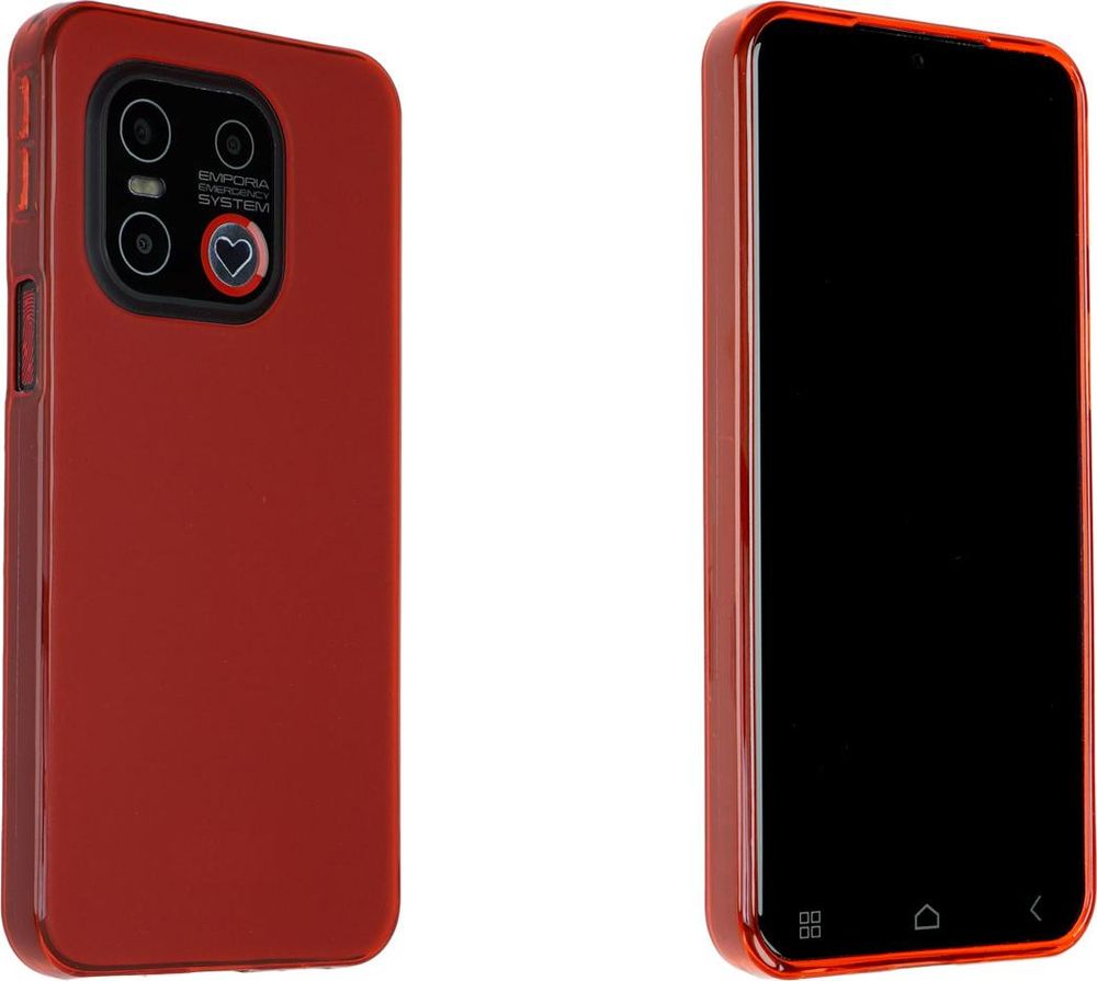 caseroxx Schutz-Hülle TPU-Hülle kompatibel mit Emporia SMART.ME7 / 7lite / 7mini, Gummi Handy Tasche rot