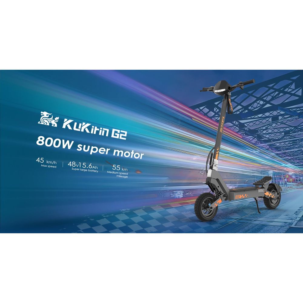 Trottinette électrique G2 2026, 10 pouces, 48 V 15,6 Ah, moteur à moyeu, écran tactile