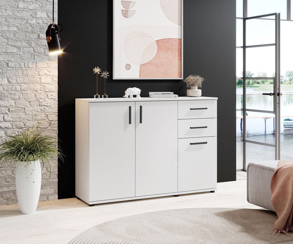BC 1040 Kommode – Kombikommode mit 3 Türen, 2 Schubladen und viel Stauraum