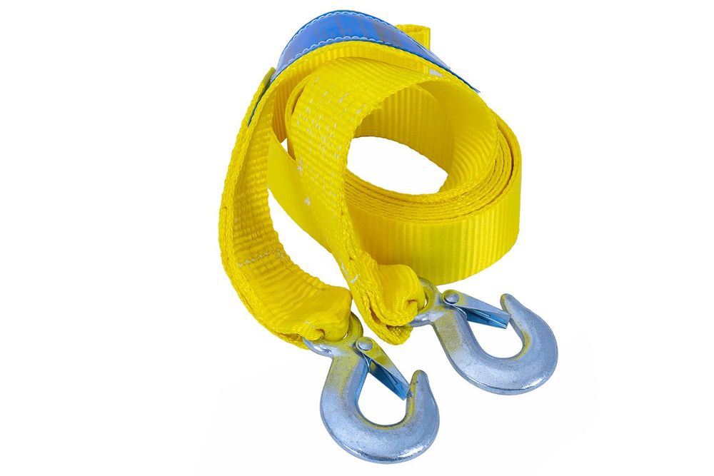 Tažné lano s háky Tažný popruh 4,5m/50mm/3t žlutý