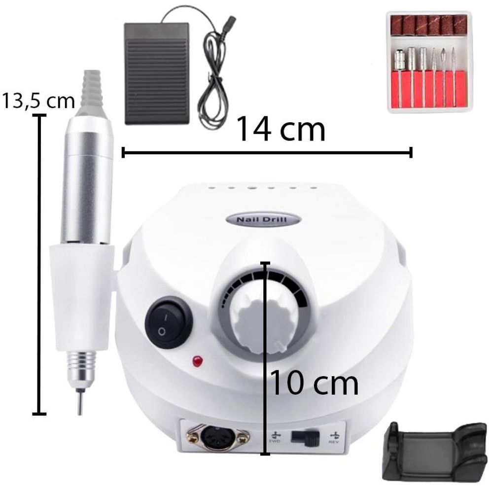Nagelfräser Elektrisch 35000 u/Min Profi Fraeser Nagelfeile Set Maniküre Pediküre Gerät Nagelknipser Persönliche DIY-Maniküre Weiß Retoo