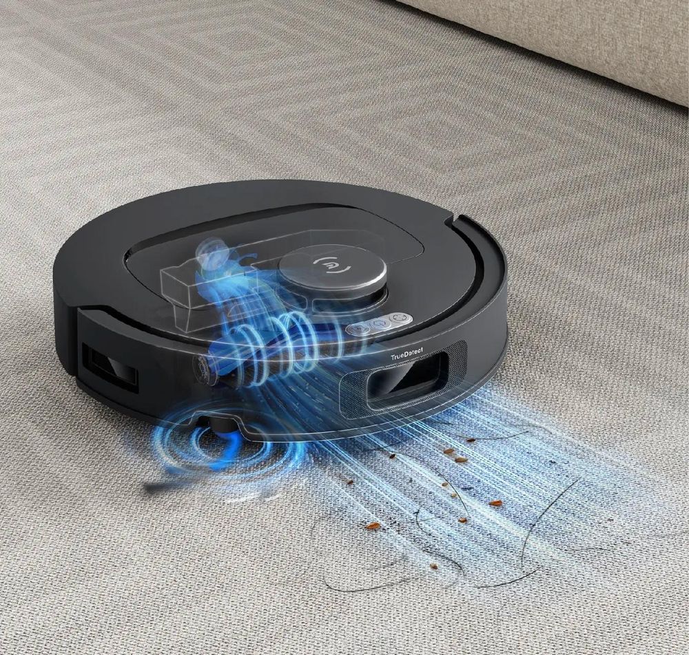 ECOVACS DEEBOT T30e Omni Staubsauger Roboter mit 1L Original-Reinigungsflüssigkeit, 25000Pa Saugroboter mit Wischfunktion Wischroboter Schwarz