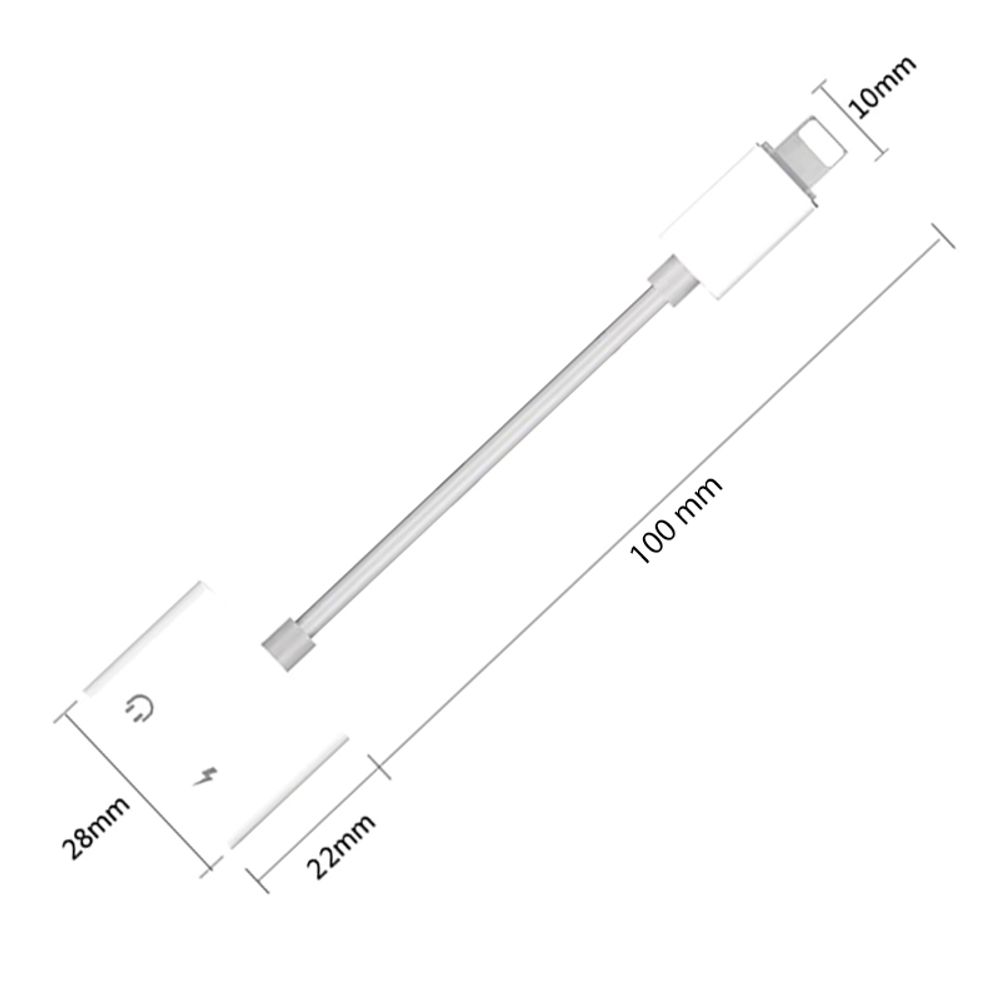 Lightning Aux Adapter 2in1 3.5mm für iPhone Kopfhörer Kopfhöreranschluss Audio Laden Kompatibel iPhone13 Pro Max 12 11 XS XR X 7 7P 8 8P Laden Retoo