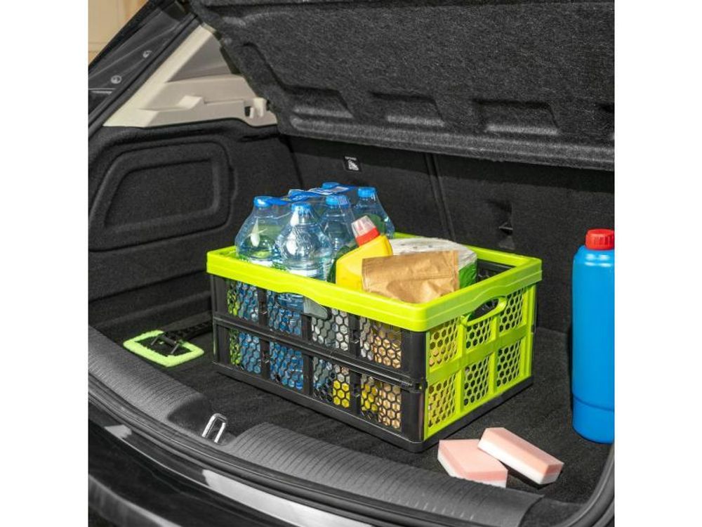 KADAX faltbare Kofferraumbox, Einkaufskorb, Faltbehälter, 32 l, groß, stabil