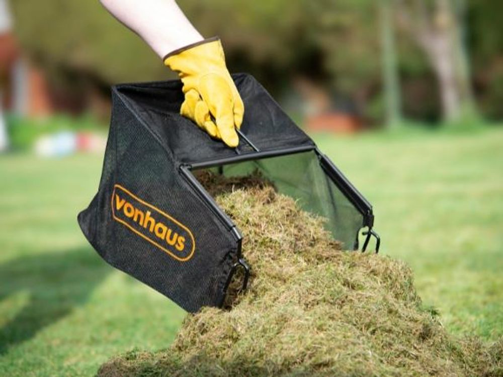 VonHaus 2-in-1 Rasen Vertikutierer Aerator 1500W - 30L Fangkorb, 4 Schnitthöhen