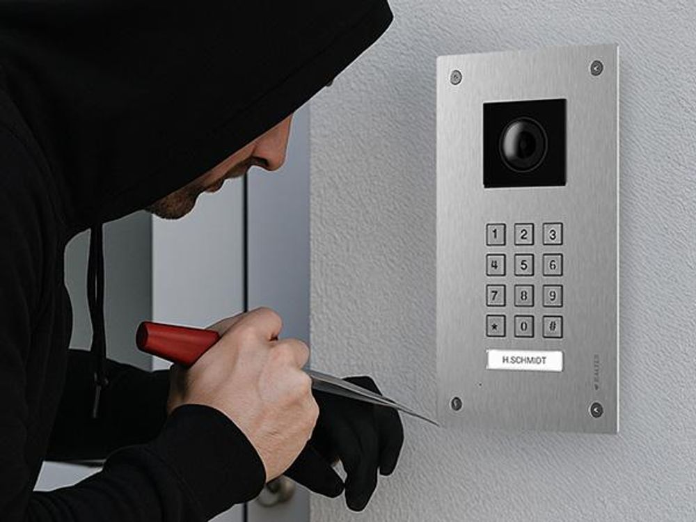 Balter ENTRI L Video Türsprechanlage, Video Türklingel, 1 Familienhaus mit 2x 7-Zoll HD Monitor, 2-Draht, Unterputz, App-Steuerung, Full HD Kamera