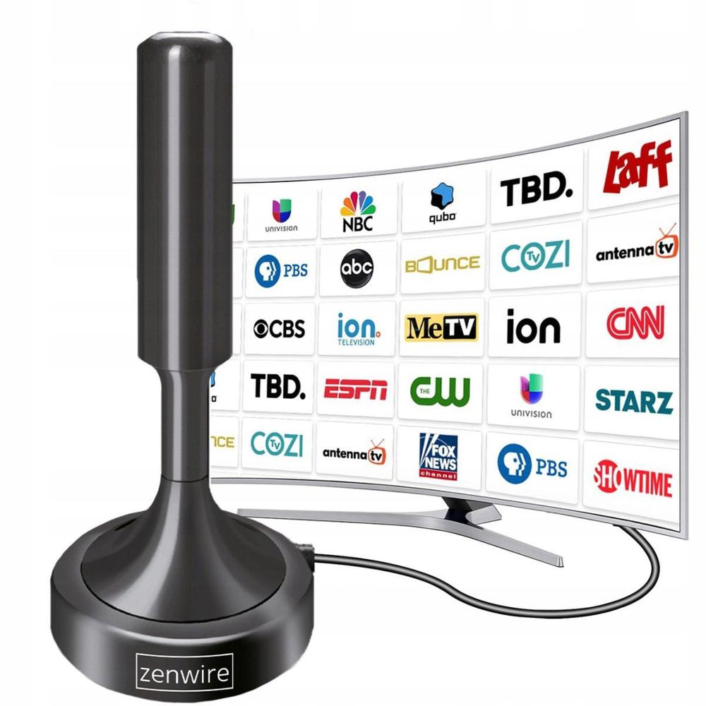 Antena do telewizji naziemnej - Antena wewnętrzna - DVBT2 HEVC H.265 - Antena wewnętrzna - Mocna - 5 m