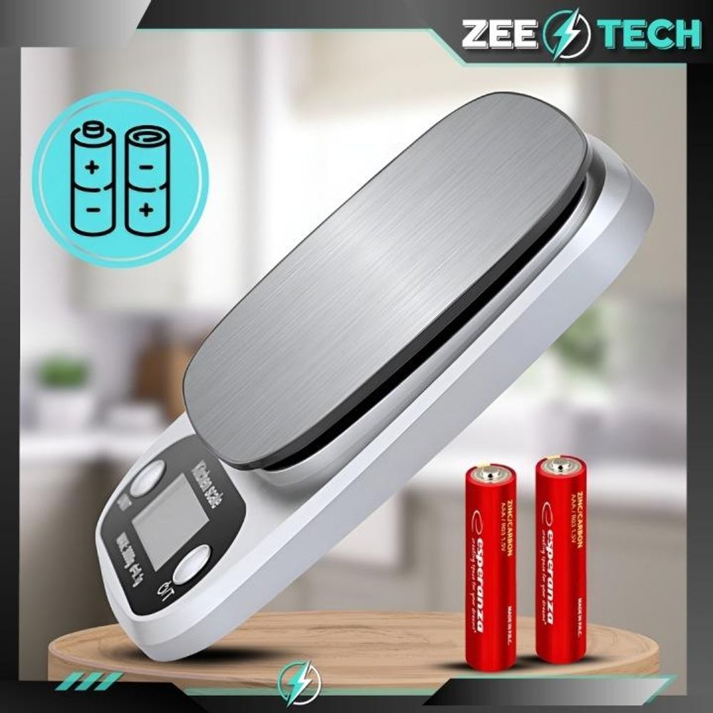 ELEKTRONISCHE PRÄZISIONSKÜCHENWAAGE 1 g | 5 kg TARA SCHMUCKWAAGE + BATTERIEN