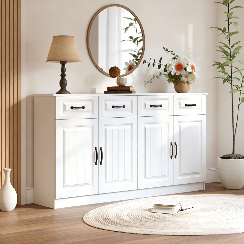 Sideboard, Kichenschrank, Waschtisch, Bartheke, multifunktionales Sideboard mit 4 Schubladen