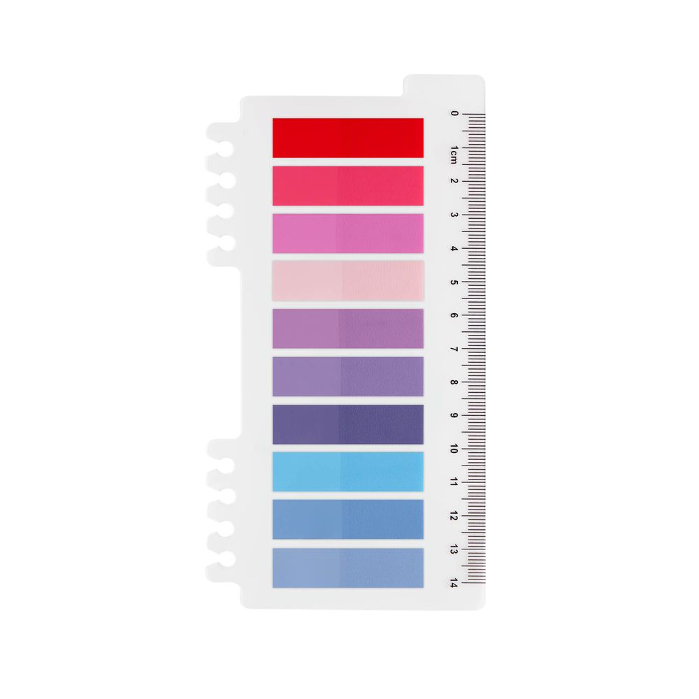 Ordinate-Lavender 200 Stück Haftnotizen Tabs, Gray Stile Pagemarker Selbstklebend Pastell Beschreibbare Haftstreifen Klebezettel mit Lineal