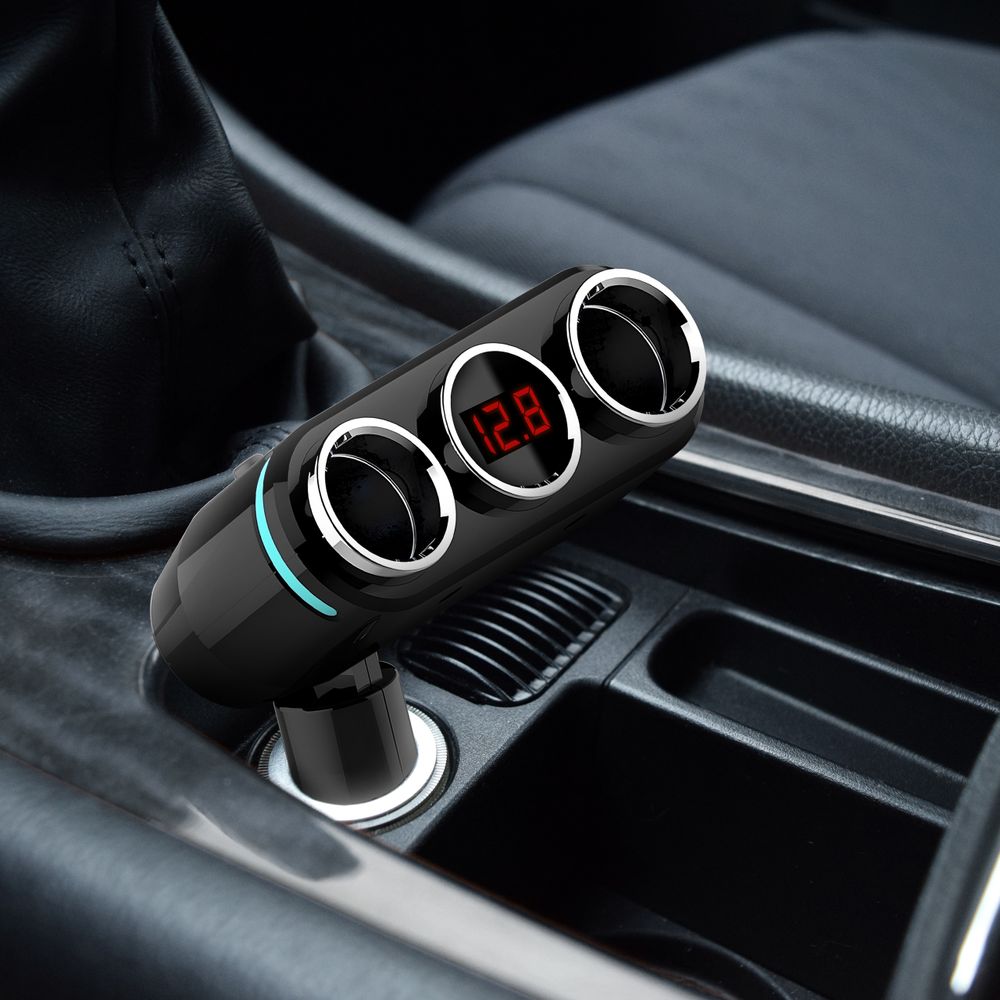 KFZ Auto 3 Steckdose Zigarettenanzünder Verteiler Adapter LED USB Ladegerät USB-Ladegerätadapter für Auto 100W 12V/24V Retoo