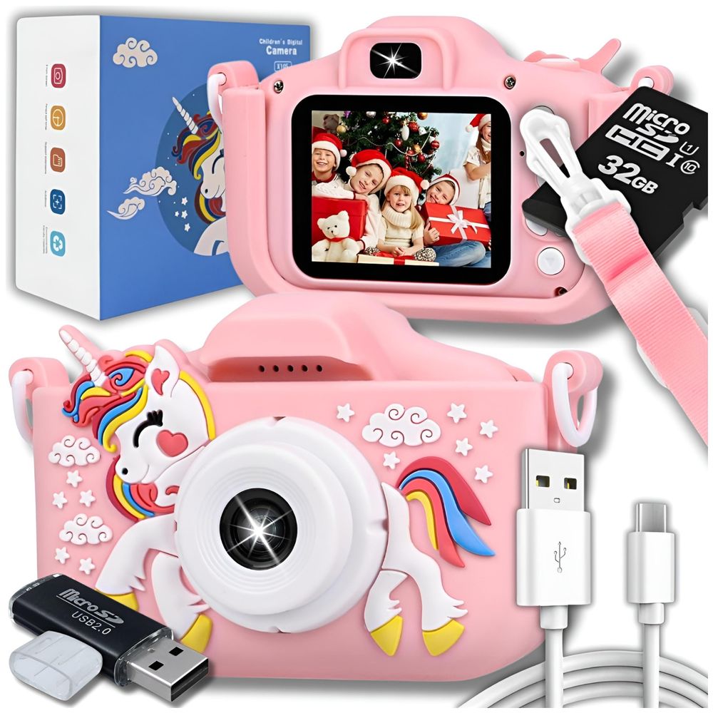 Digitale Fotokamera Für Kinder 40 Mp Kamera Spielzeug Spiele + 32Gb Karte