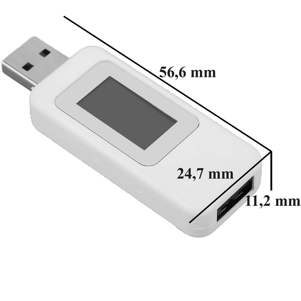 Multimeter Tester USB Tester Messgerät Spannungsprüfer Voltmeter Amperemeter Strommesser Ladegerät Detector 5A Multifunktionskapazität Retoo