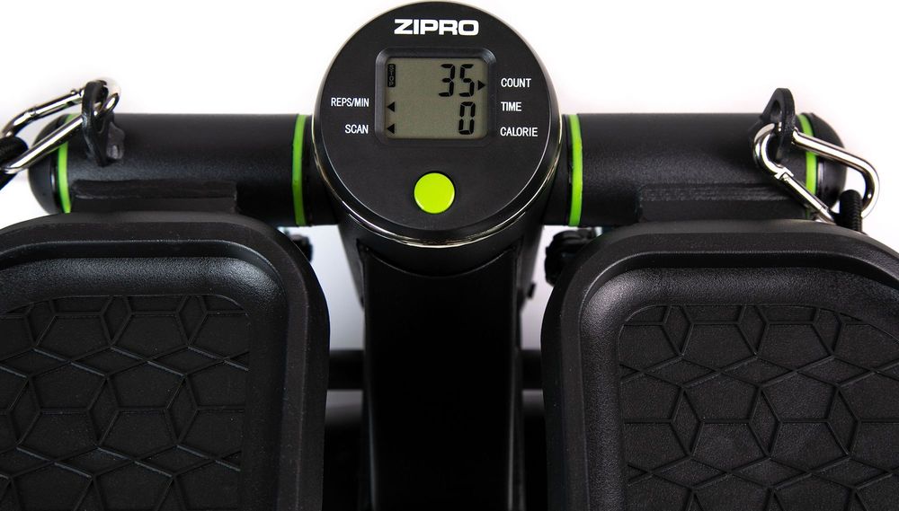 Zipro Swing Stepper Roam – 2-in-1 Twist Stepper für Zuhause mit Expander-Bändern Ministepper mit Display für Bein & Po Training bis 120 kg