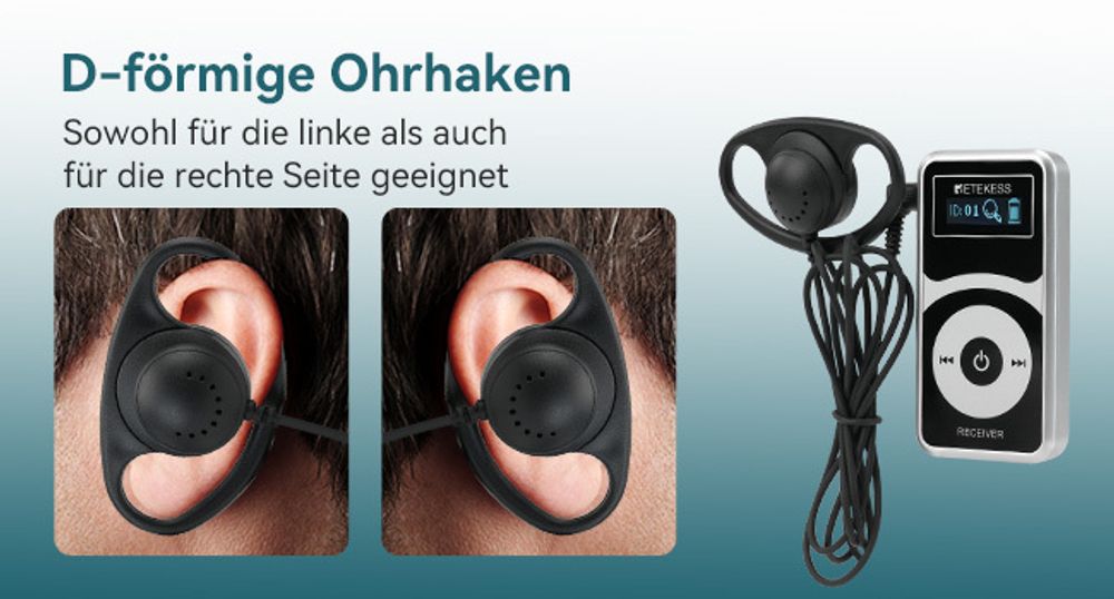 Retekess T130P Kabelloses Tour Guide System, T130 (3.0), Abgestufte Geräuschreduzierung, 160m, Audio Whisper System für Tourism Reisen, walkie talkie