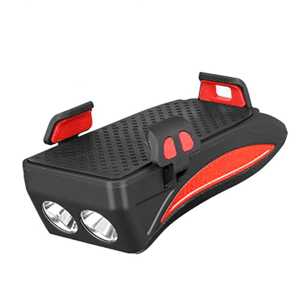 Fahrrad Handyhalterung mit LED Lampe Universal Bike Halterung Smartphone Lenker Halter für Handy Smartphone 360° Drehbar Schwarz Motorrad Scooter iPhone Samsung Retoo