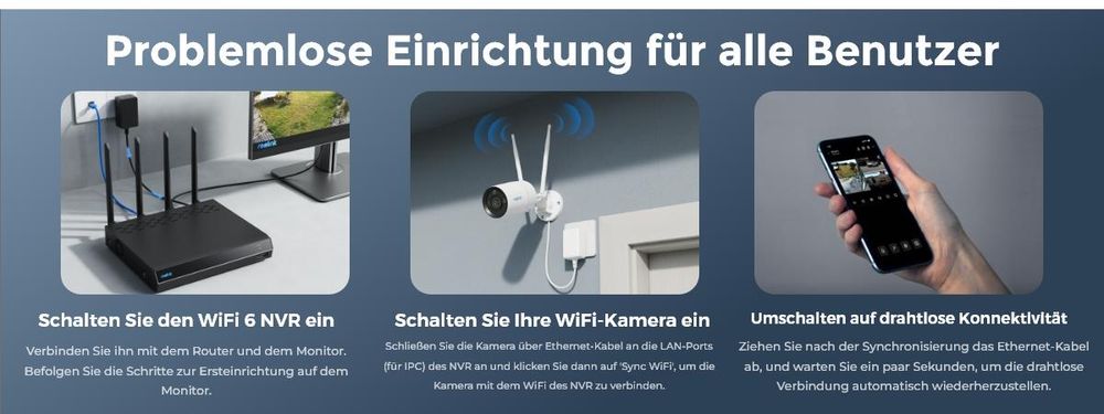 Reolink RLK12-800WB4 Überwachungssystem, 24/7 Aufzeichnung, 4X 4K 8MP Dualband-Wi-Fi 6 Überwachungskameras & 16-Kanal NVR mit 2TB HDD, Smart Erkennung