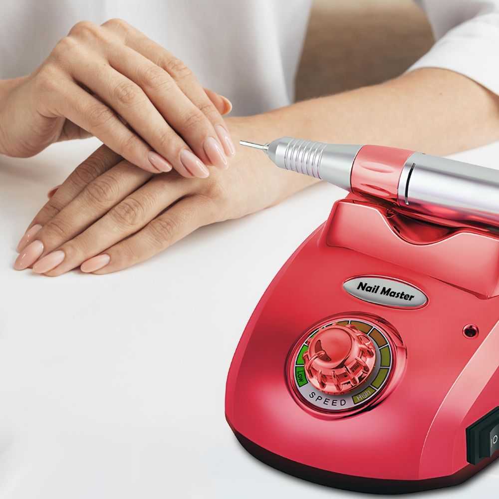 Nagelfräser Elektrisch Nagelfraeser Elektrische 60W Profi Fraeser Nagelfeile Set Maniküre Pediküre Gerät 20000 u/Min Speed Nagelknipser Rot Retoo