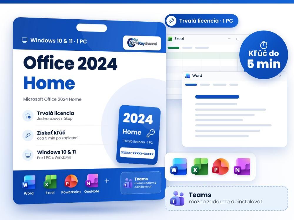 Office 2024 Home – trvalá licencia, rýchle doručenie